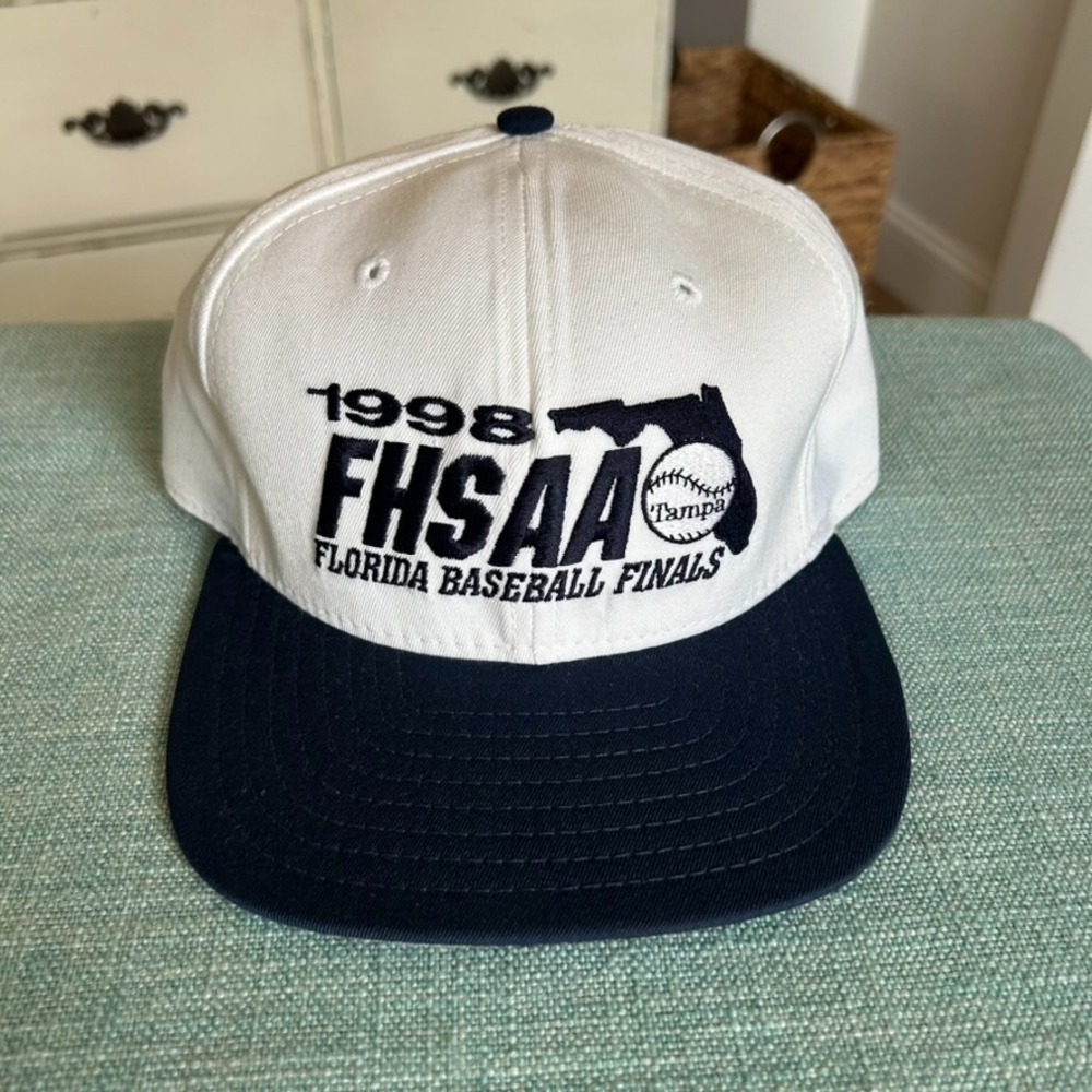 Vintage New Era 1998 FHSAA Florida Baseball Finals Tampa‎ Snapback Hat Med Large